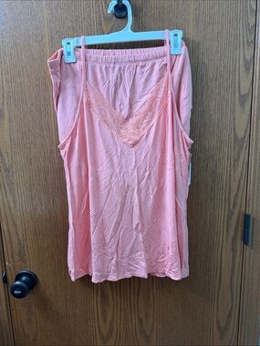Ambrielle Coral Lace-Trim Sleep 2-piece set NWT